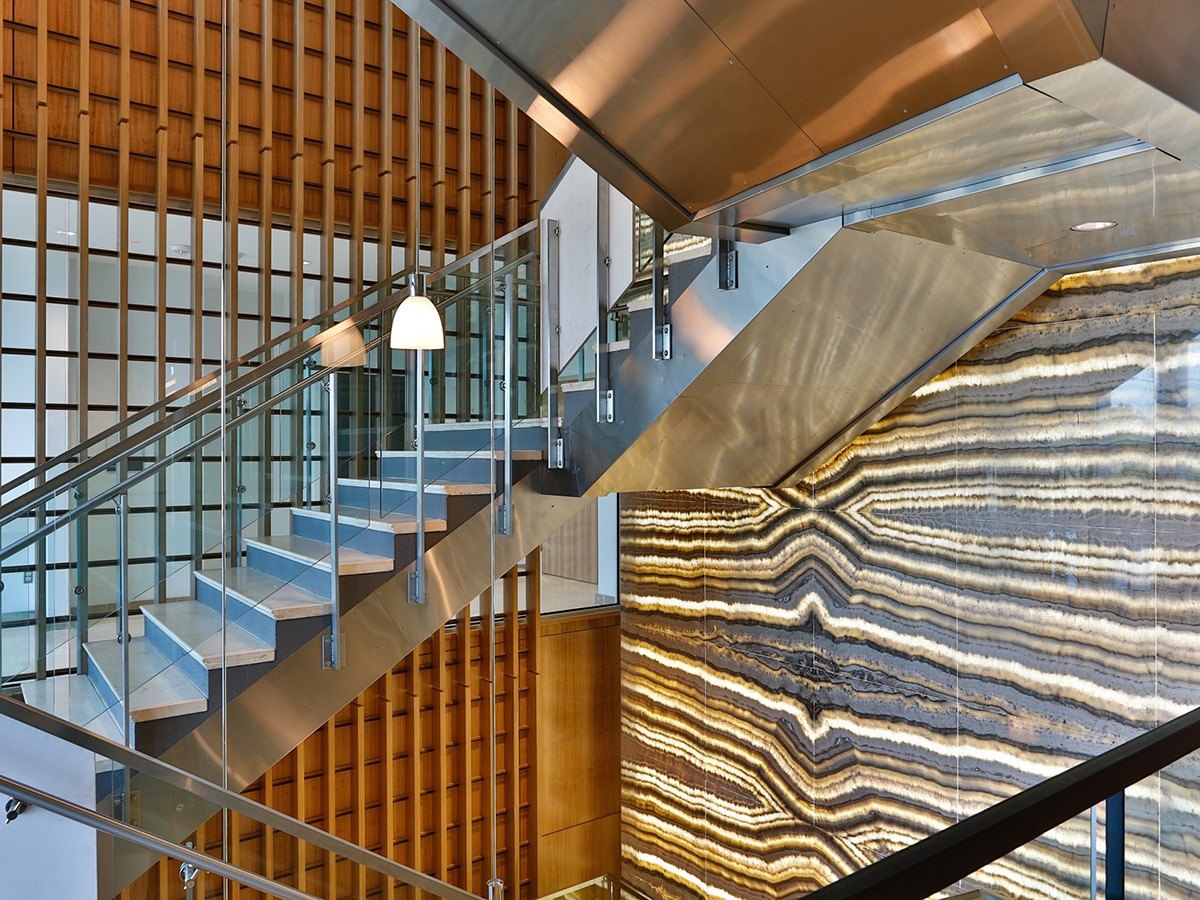 High-performance stair within the US Embassy in Mbabane
