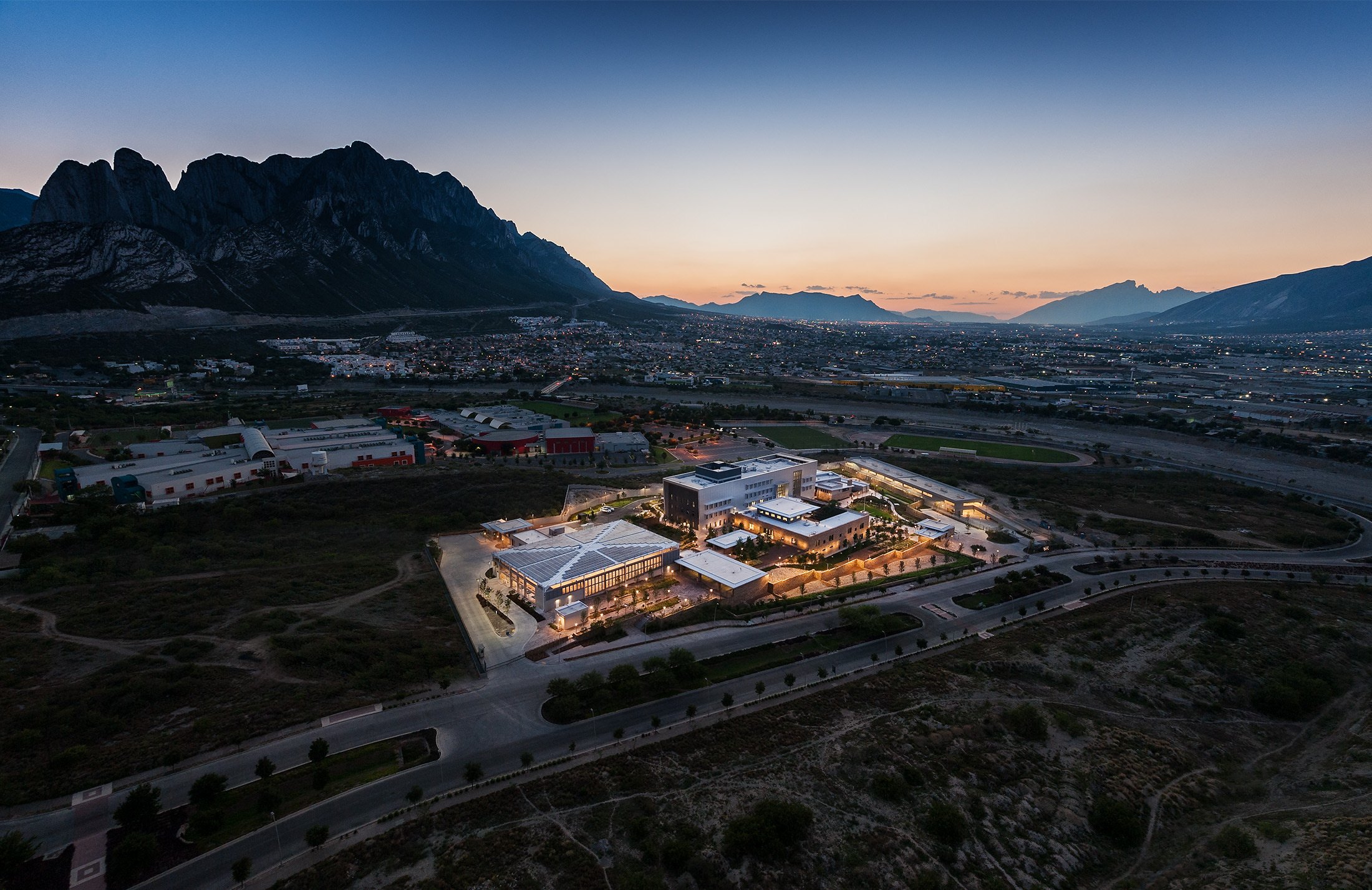 Aerial view of the new consular campus in Monterrey, Mexico