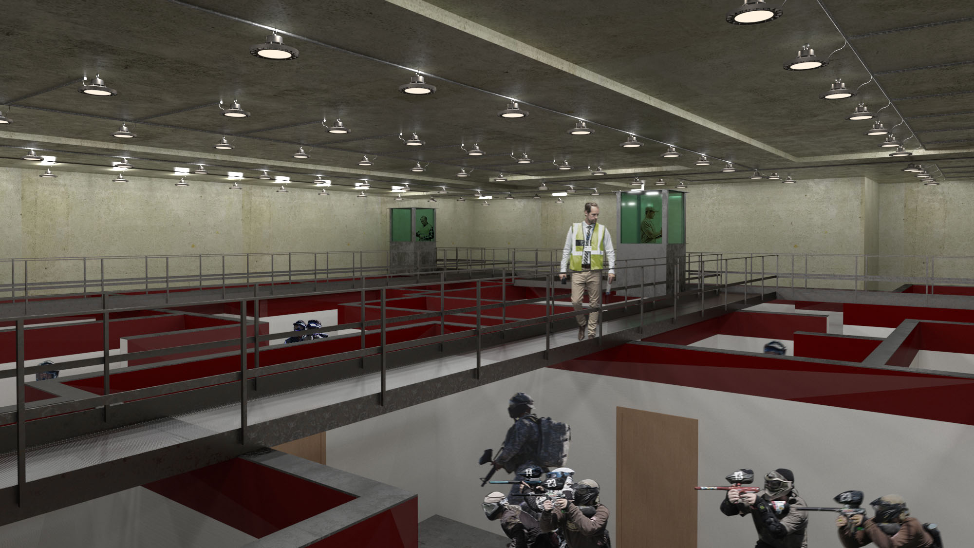 FASTC Rendering – shoot house with ppl 16×9